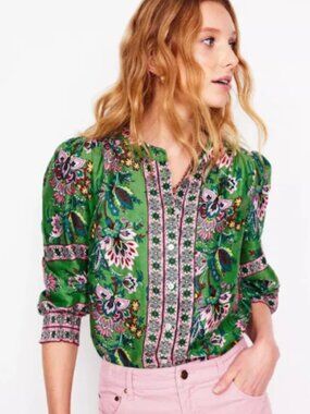 Boden Alicia Linen Top- Sz 6